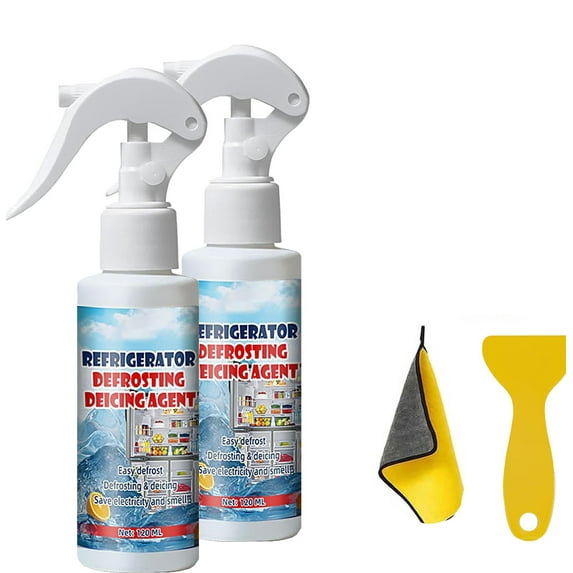 Gallickan Cooler Freezer Cleaner Spray, Food Safe Defroster, Ice Remover, Refrigerator Cleaner, 4 Oz Bottle For Appliances, Kitchen Use, 2-Pack