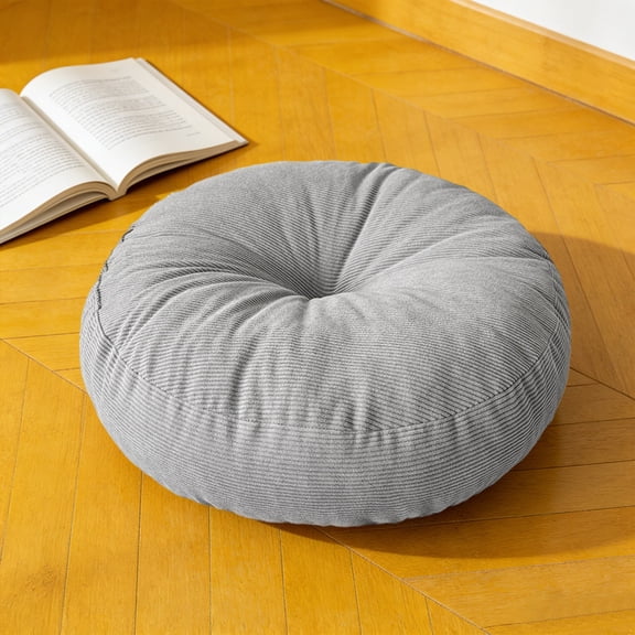 Gallickan Corduroy Solid Color Floor Cushion Soft Round Pouf Cushion Comfortable Non Slip Seat Pad for Living Room Bedroom Yoga Meditation Kids Room