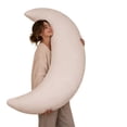 thumbnail image 1 of Gallickan Crescent Shape Body Pillow Cover, Sleeper Moon Spoon for Pregnancy, Nursing, Back Support, Soft Tencel Fabric, Breathable, for Bedroom Living Room, 1 of 9