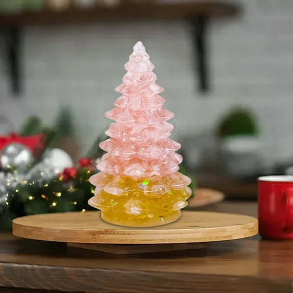 Gallickan Crystal Christmas Tree, Colorful Gravel Glitter Glue DIY Craft Kit, Tabletop Lucky Decoration Gift, Reusable Holiday Centerpiece, Yellow