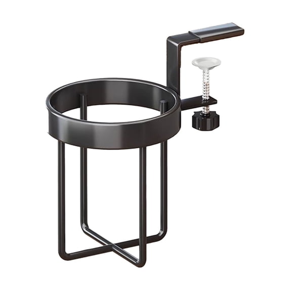 Gallickan Cup Holder, Desk Side Fixed Coffee Rack Hanging Dormitory Bunk Bed Organizer No Drill Mount, Black
