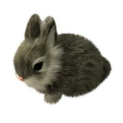 Gallickan Cute Bunny Plush Toy, Realistic Soft Rabbit Stuffed Animal Plushies, 5.1 Bunny Figure Simulation Rabbit Model for Kids Boys Girls Age 3+, Gray