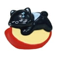 thumbnail image 1 of Gallickan Cute Monitor Perching Decoration, Apples Cat and Coal Ball Figurine, Desk Top Decorative Accent, for Computer Screen and Shelf Display, B, 1 of 3