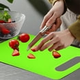 thumbnail image 1 of Gallickan Cutting Board, Plastic 2-Sides Mat, Fruit Vegetable Prep Board Anti Slip Feet Dishwasher Safe Kitchen Counter Helper Tool, Green, 1 of 6