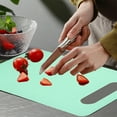thumbnail image 1 of Gallickan Cutting Board, Plastic 2-Sides Mat, Fruit Vegetable Prep Board Anti Slip Feet Dishwasher Safe Kitchen Counter Helper Tool, Mint Green, 1 of 6