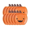 thumbnail image 1 of Gallickan Dinner Plates, Disposable 7 Inch Pumpkin, Halloween Party Supplies Set of 10, Festive Tableware for Events, Orange, 1 of 7