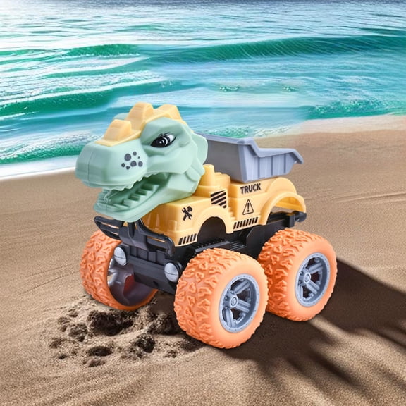 Gallickan Dino Excavator Toy, Friction Power Construction Vehicle, Interactive Engineering Educational Early Learning Car, Green