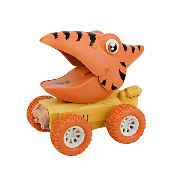 Gallickan Dinosaur Car Toys for Toddlers 1-3, Pull Back Car Baby Dinosaur Truck Cars, Press and Go Car Toys for Kids Boys Girls Christmas Birthday Gifts, H