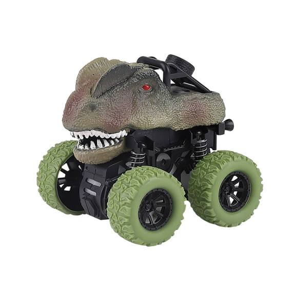 Gallickan Dinosaur Truck Toys for Kids 3-6 Years, Friction Powered Vehicle Toys, Push and Go Inertial Cars Pull Back Cars for Boys and Girls Birthday Party Gifts, Green
