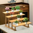 thumbnail image 1 of Gallickan Display Rack, Multi Layer Storage Organizer, Trapezoidal For Figurines Flower Pots, Indoor Balcony Decor, 4-Tier, 1 of 6