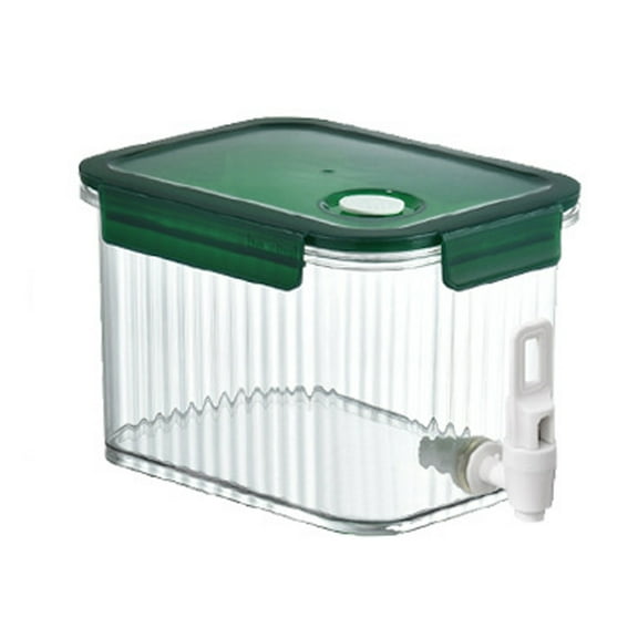 Gallickan Drink Dispenser for Fridge, 84 oz Beverage Dispenser with Spigot, Lemonade Milk Juice Containers For Kitchen Home Party Bar Wedding, Drink Container, Green