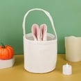 thumbnail image 1 of Gallickan Easter Bunny Basket Bags, Easter Bunny Bucket Tote Bag for Easter Egg Hunts Decorations Candy Gifts Storage Containers, White, 1 of 6