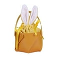 thumbnail image 1 of Gallickan Easter Bunny Baskets, Easter Bunny Bucket with Handles, Easter Egg Storage Bag Bunny Basket Desktop Storage Basket, Yellow, 1 of 6