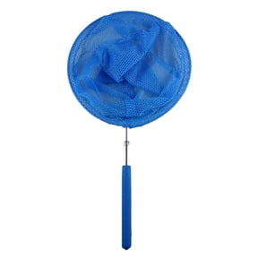Gallickan Extendable Kids Fishing Net Telescopic Handle 20cm Head, Stainless Steel for Catching Insects and Minnows Blue