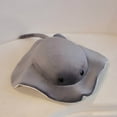 thumbnail image 1 of Gallickan Fish Stuffed Animal, Simulation Stingray Fish Plush Toys 20 inch Manta Ray Bass Stingray Fish Deep Sea Toy, Cute Skate Fish Toy Gift for Kids, Gray, 1 of 5