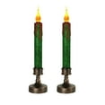thumbnail image 1 of Gallickan Flame-Less LED Candle, Set of 2 Electronic Candles, Battery Operated Candle Lights, Safe Decorative Flameless Candles for Home Table Centerpiece, Green, 1 of 6