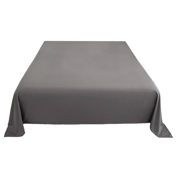 Elainilye Flat Sheet King, 70x90 Inch Polyester Solid Color Bed Cover Skin Friendly Wrinkle Resistant, A