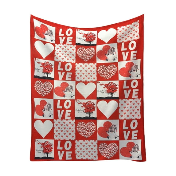 Gallickan Fleece Blanket, Soft Valentine Blanket, Lightweight Flannel Throw, Warm Plush Bed Cover, 28x39 Inches Cozy Blanket for Bed, Sofa, Christmas Decor, C