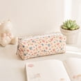 thumbnail image 1 of Gallickan Floral Print Plush Pencil Pouch Yellow Multifunctional Makeup Brush Bag for Children Teenagers School Office Travel Organizer, 1 of 7