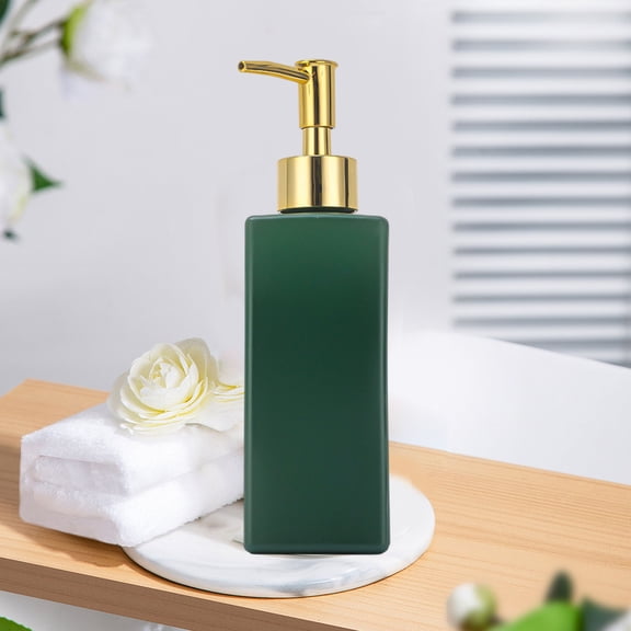 Gallickan Foam Soap Dispenser, 12 Oz Square Refillable Bottle, Foaming Pump For Hand Wash, Bathroom Kitchen Decor, Green