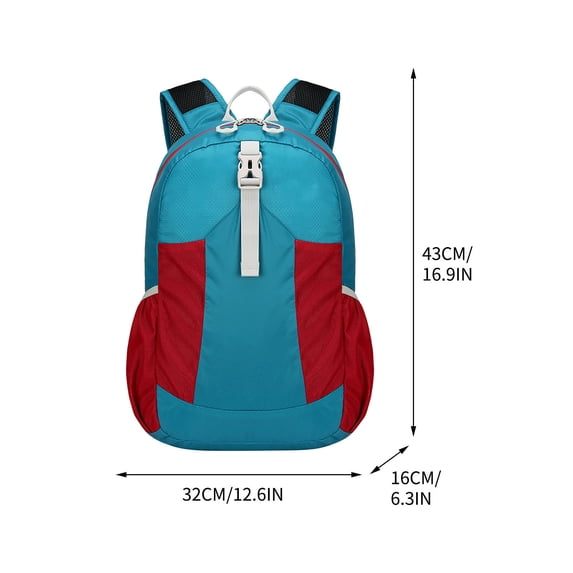 Gallickan Foldable Waterproof Backpack, Lightweight Outdoor Pack for Biking Hiking, Compact with Multiple Pockets, Great for Travel and Daily Commute, Light Blue