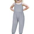 thumbnail image 1 of Gallickan Girl Toddler Jumpsuits Rompers Girls Kids Summer Solid Color Romper Sling Sleeveless Backless Short Jumpsuit Sizes 1T-5T Kids Deals under $10, 1 of 9