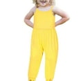 thumbnail image 1 of Elainilye Girl Toddler Jumpsuits Rompers Girls Kids Summer Solid Color Romper Sling Sleeveless Backless Short Jumpsuit Sizes 1T-5T Kids under $10, 1 of 9