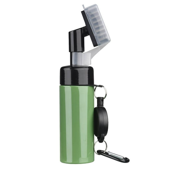 Gallickan Golf Club Brush, Press Type Groove Cleaner with Pull String, Multi Tool for Club Head and Water Bottle Grooming, Green