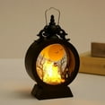thumbnail image 1 of Gallickan Halloween Decorations Indoor Night Light, 2Pcs 5.9" Halloween Lantern with LED Candle, Hanging Halloween Lamps for Indoor Outdoor Decor, Pumpkin, 1 of 3