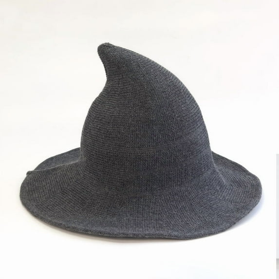 Gallickan Halloween Hat Accessory, Foldable Witch-hat for Summer Outdoor Gatherings, Wizard Themed Party Decor Fun Wearable Item, Dark Gray