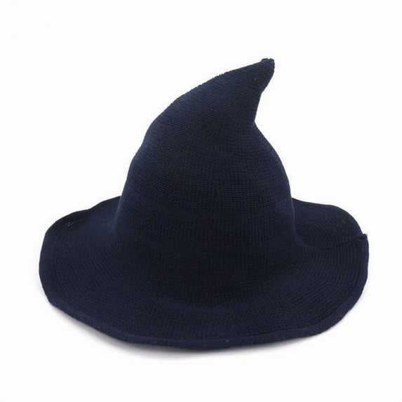 Gallickan Halloween Hat Accessory, Foldable Witch-hat for Summer Outdoor Gatherings, Wizard Themed Party Decor Fun Wearable Item, Navy