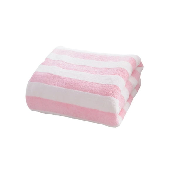 Gallickan Hand Towel, Microfiber Velvet Striped Towel, Highly Absorbent Multipurpose for Hotel Bathroom 13x29in, Pink