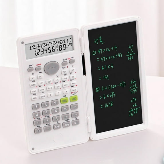 Gallickan Handwriting Scientific Calculator, Multifunctional Exam Tool with Tablet, Drafting and Accounting Device, Drawing Aid, White
