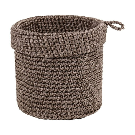 Gallickan Hanging Storage Basket, Wall Mounted Organizer Bin, Handwoven Cotton Material, Desktop and Bedside Holder, for Home Organization and Small Item Storage, Brown