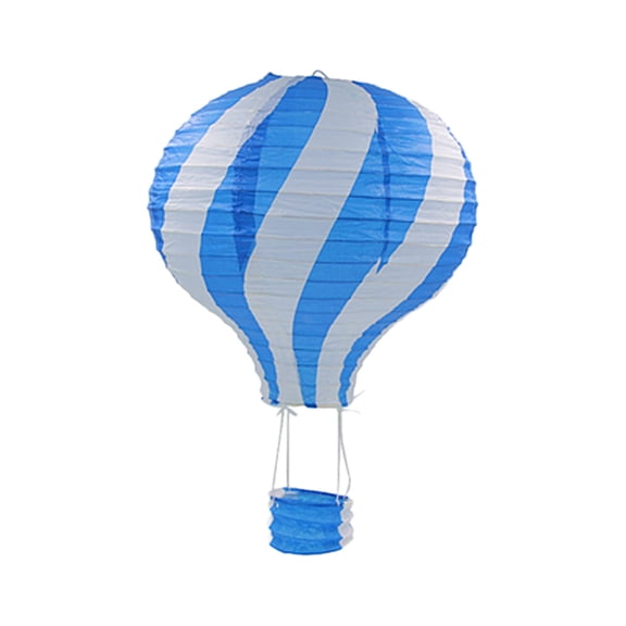 Gallickan Hot Air Balloon Lantern, Paper Lantern Decoration, 18 Inch Party Decor, Wedding Birthday Christmas Hanging Ornament, for Home and Event Decoration, Blue