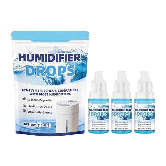 Gallickan Humidifier Cleaner, 1 Oz Cleaning Solution 3 Pack, Efficient Formula for Odor Removal, Deposit Cleaner, for Home Humidifier Maintenance, Blue