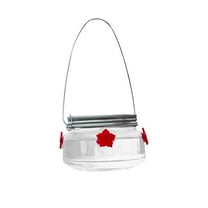 Gallickan Hummingbird Feeder for Outdoor, Small Hummingbird Feeder Jar with 4 Feeding Ports, Easy to Clean and Refill Plastic Bird Feeder, Transparent