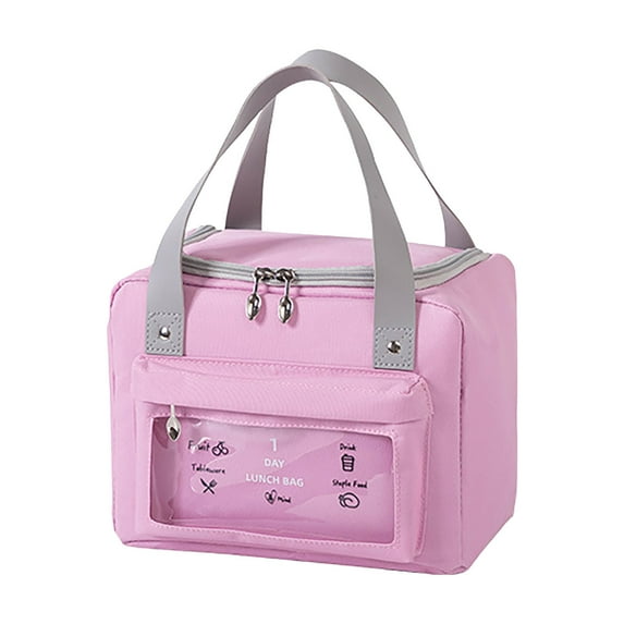 Gallickan Insulated Lunch Bag, Lunch Bag Lunch Box for Women Men Adult Reusable Lunch Tote for Work School Picnic Travel, Back to School Stuff - Pink