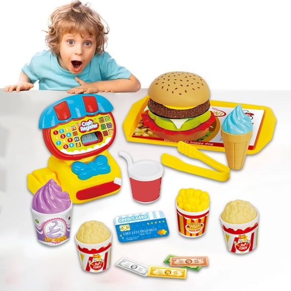 Gallickan Kids Play Kitchen Set,Interactive Cooking Toy Set with Utensils Accessories,Educational Role Play Food Preparation Activity Station,Orange
