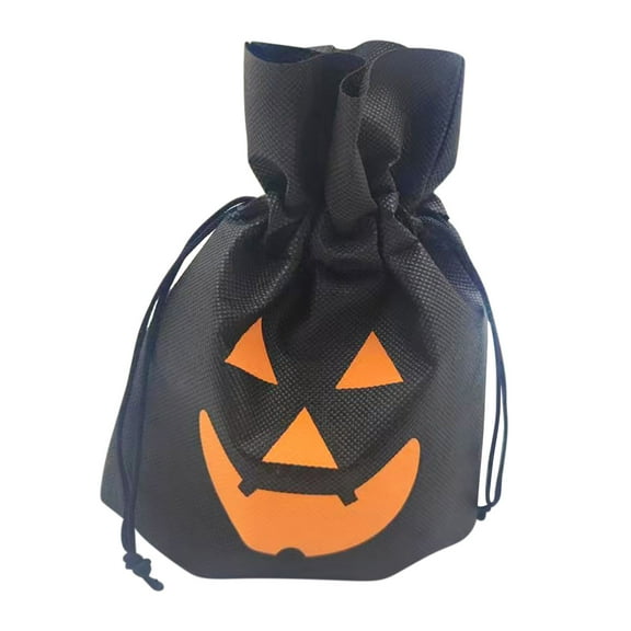 Gallickan Kids Pumpkin Bucket, Halloween Candy Bags for Boys Girls, Trick-or-Treat Tote Bags, Reusable Candy Basket, Halloween Candy Container, A