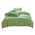 thumbnail image 1 of Gallickan King Bedding Sets of 4, Soft Bed Sheet Set, Lightweight Cotton - Modern Style Solid Color Quilt Set for All Season, 1 Sheet, 1 Quilt Cover, 2 Pillowcase, Green, 1 of 9