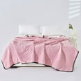 thumbnail image 1 of Gallickan King Cooling Quilt, Large Cotton Washable Summer Blanket 59x39 Inch, Breathable Soft Seamless Bed Layer Hot Sleepers, Pink, 1 of 6