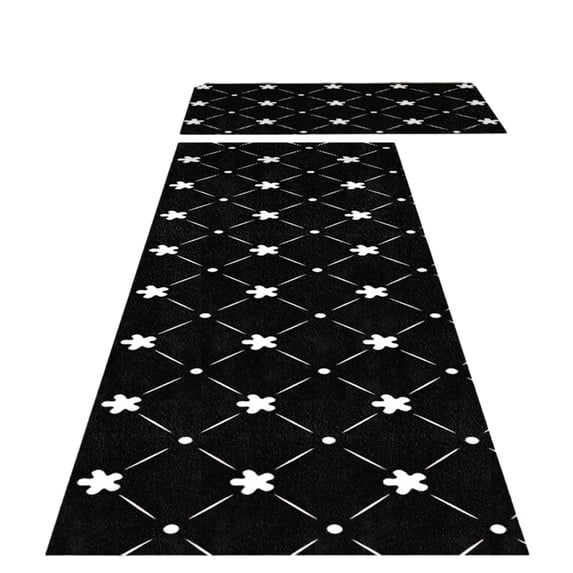 Gallickan Kitchen Mat, 2PCS Cushioned Anti-Fatigue Floor Mat, Waterproof Non-Slip Ergonomic Comfort Foam Rugs, Standing Mat for Kitchen, Floor,Office, Sink, Laundry, Black