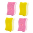 thumbnail image 1 of Gallickan Kitchen Sponges, 4 Pack Dishwashing Sponge, Dual Side Dish Sponges Kitchen Cleaning Sponge for Non-Coated Cookware,Pocelain Bakeware and Dishes, Yellow,Pink, 1 of 9
