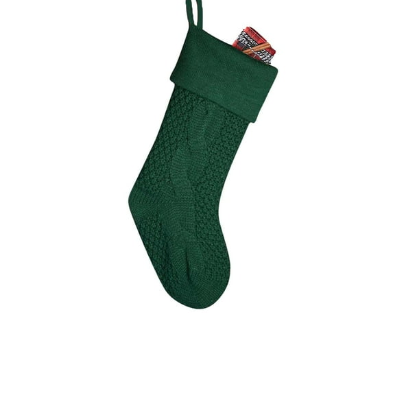 Gallickan Knit Christmas Stockings - 8.6"*7.1" Large Size Candy Gift Bag Personalized Decoration Weave Xmas Socks - Classic Style - on Clearance!