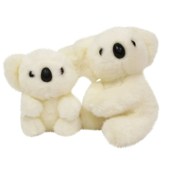 Gallickan Koala Stuffed Animals, 9" Koala Plush Toys with Babies Koala, Animal Toys Gift for Girls Boys Kids Toddler Birthday Christmas, White