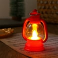 thumbnail image 1 of Gallickan LED Candle Lantern, Vintage Table Centerpiece, Camping Hanging Lamp, Birthday Wedding Halloween Christmas Decor, Red, 1 of 6