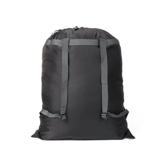 Elainilye Laundry Backpack, Large 100L Capacity with Shoulder Straps, Drawstring Closure for Travel College Camping Apartment Storage, Black