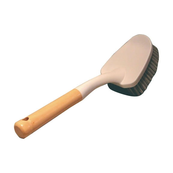 Gallickan Long Handle Cleaning Brush, 18 Inch Hard Bristle Scrub Brush, Multi Surface Bathroom and Tile Scrubber for Shower Tub and Floor, White