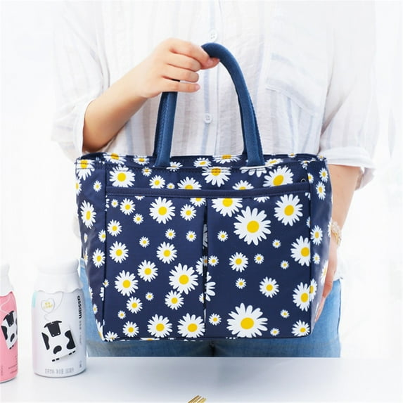 Elainilye Lunch Bag for Women Men, Insulated Lunch Box for Adult Reusable Lunch Tote Bag for Work, Picnic or Travel - Blue